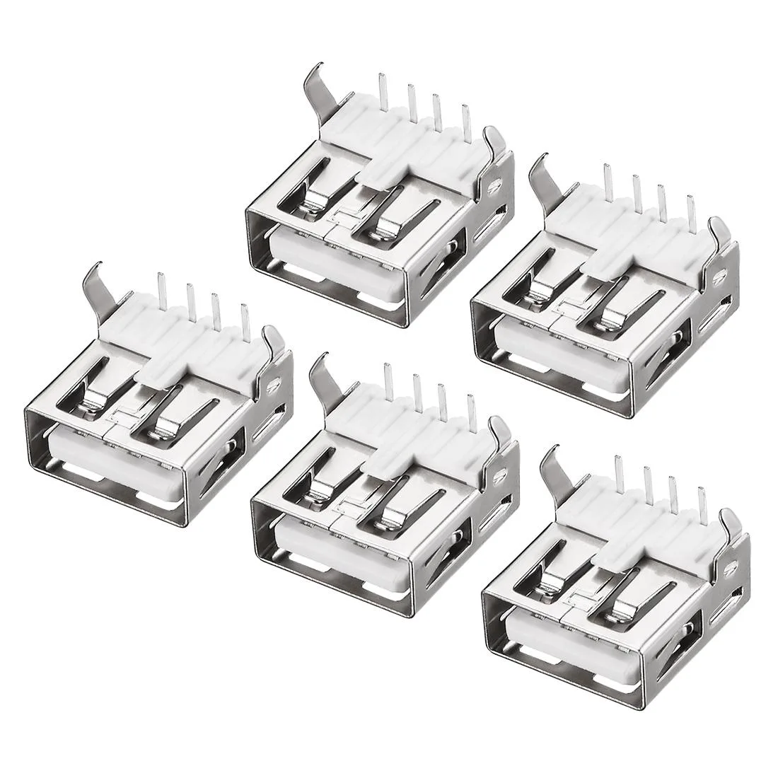 Unique-Bargains Unique-Bargains PCB USB 2.0 Type-A Female 90° Solder 5pcs — product photo