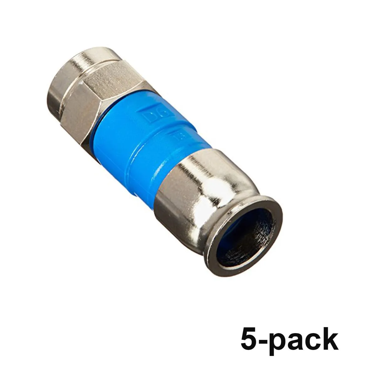 BELDEN BELDEN SNSD6 Blue RG6 Snap-N-Seal Compression Connectors 5-Pack — product photo