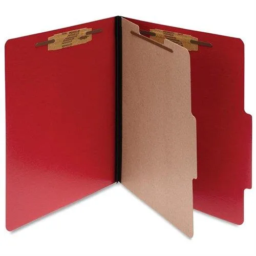 ACCO ACCO 15649 File Folder Letter Executive Red 1 Divider 4 Fasteners 2in Expansion — product photo
