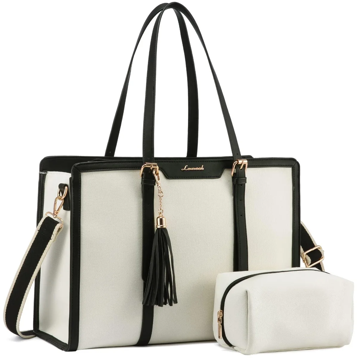GSM Outdoors GSM Outdoors 15.6-inch Canvas Laptop Tote 2 in 1 accessory — product photo