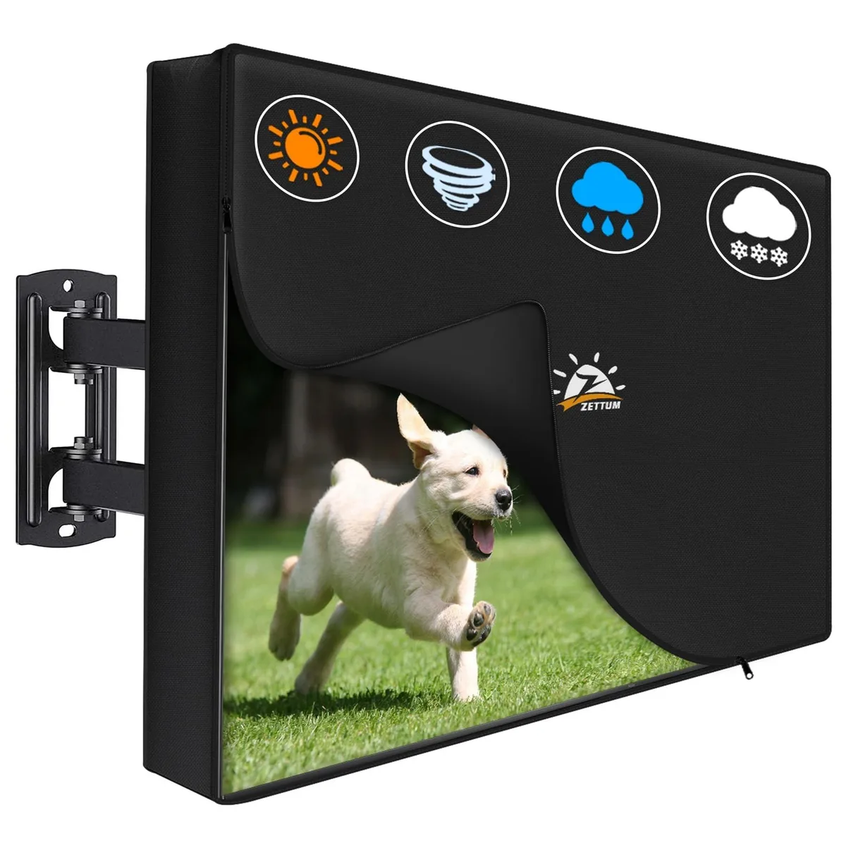 Batianda Batianda 2 in 1 Accessory Outdoor TV Cover 65-70 Inch 600D Waterproof with Zipper — product photo