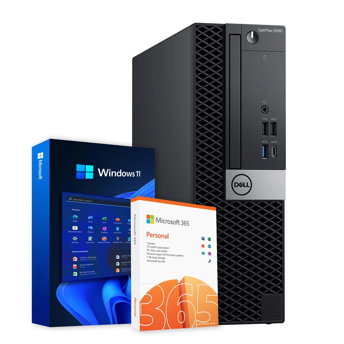 DELL DELL OptiPlex 5060 i5-8500T 3.7GHz 16GB DDR4 500GB NVME 1TB HDD Windows 11 Pro desktop PC — product photo