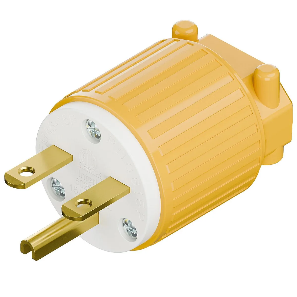 LORDWORLD LORDWORLD NEMA 6-15P 15A 250V ETL Industrial Plug Yellow White — product photo