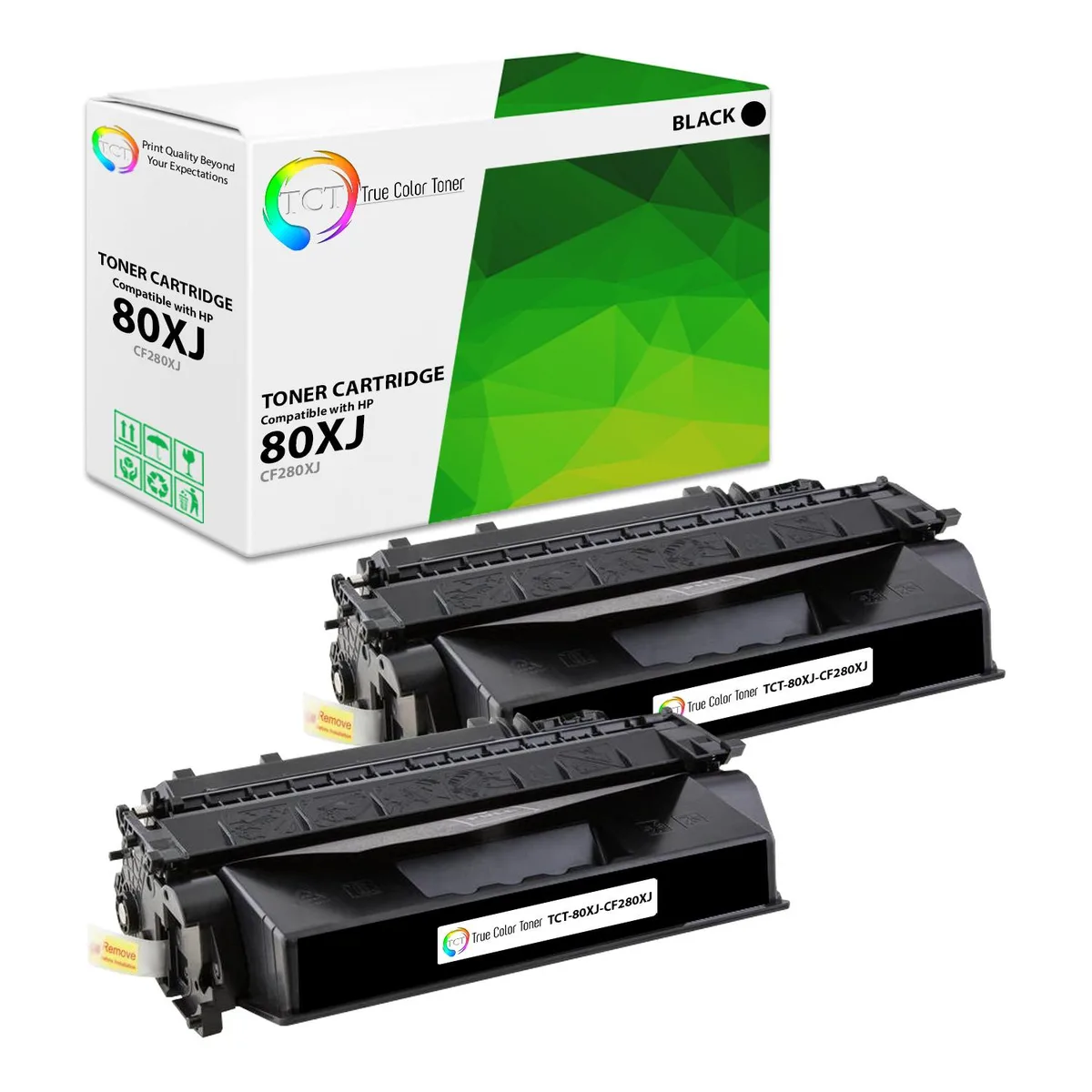 True Color Toner True Color Toner CF280X 80XJ Black 2 Pack 13000 Pages — product photo