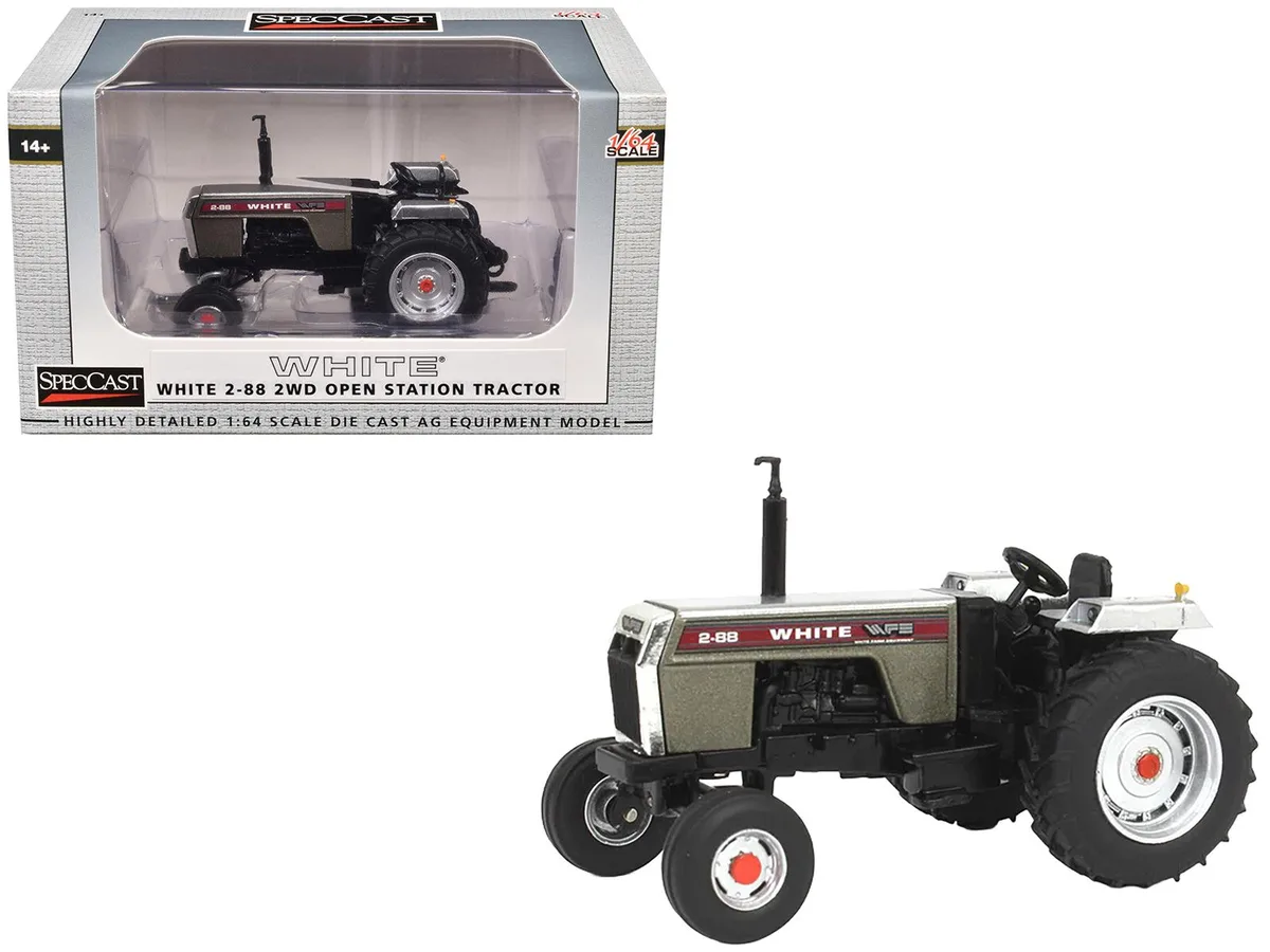 SpecCast Collectibles SpecCast Collectibles White 2-88 2WD Open Station Tractor 1/64 Diecast — product photo