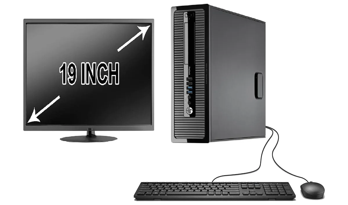 Small black security lock accessory for Dell desktop