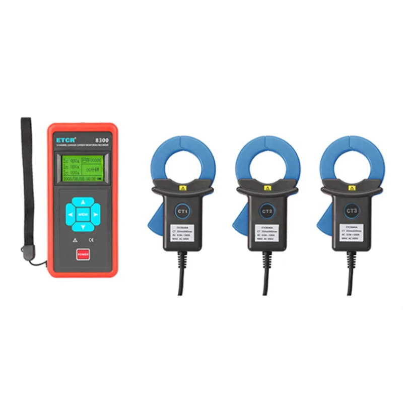 ETCR ETCR ETCR8300-040A Three Channel Clamp Leakage Current Monitoring electrician tool — product photo