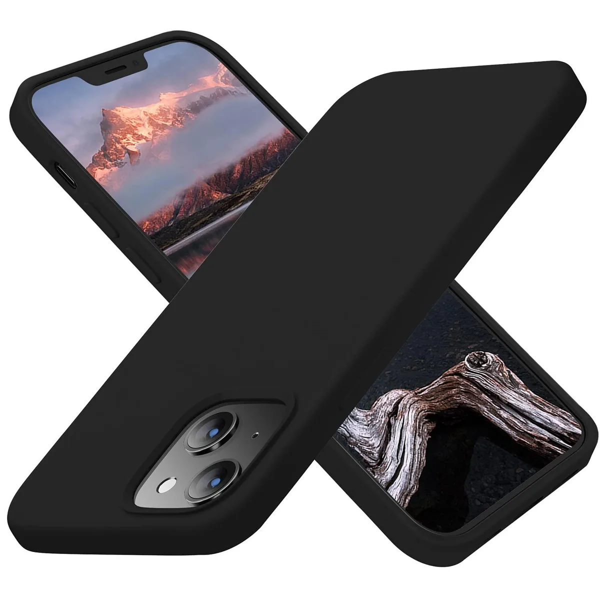  Cordking Silicone Case iPhone 13 / 14 6.1 inch Black — product photo