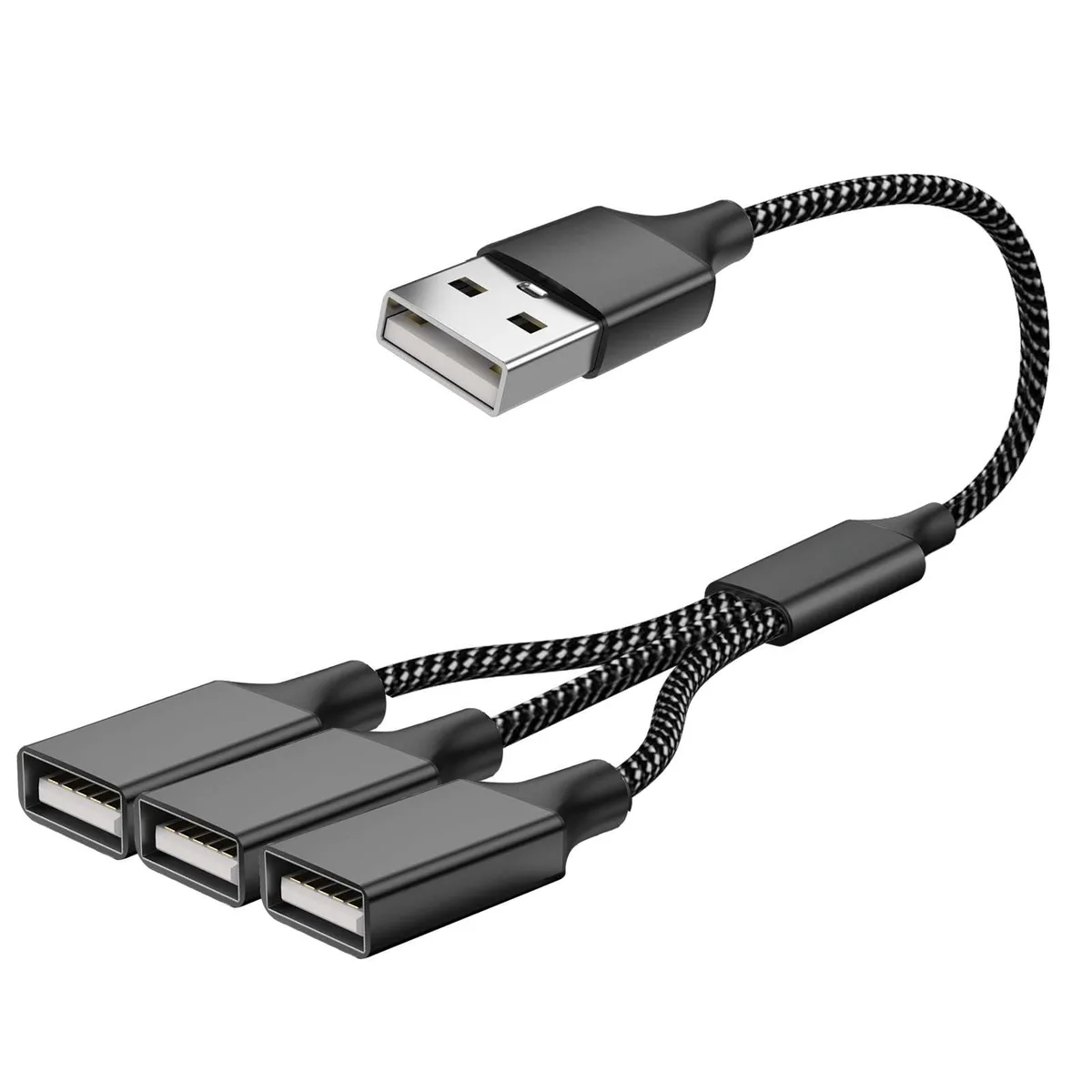  Pastall 1 to 3 USB 2.0 Splitter 30cm Black — product photo