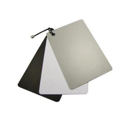 Opteka Opteka Pocket-Sized Reference Color &amp; White Balance Grey Card Set With Quick-Release Neck Strap — product photo