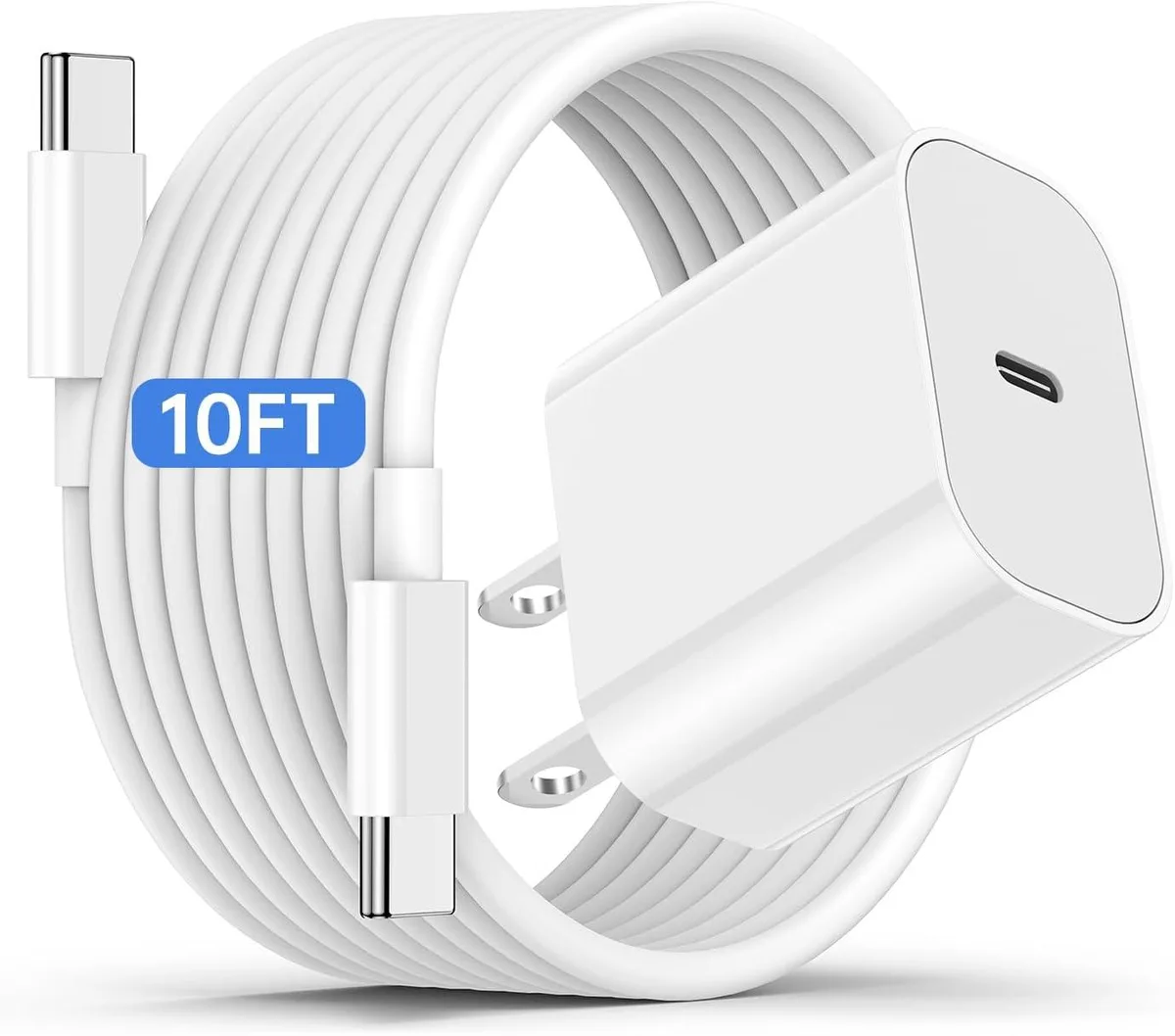 ONITOON ONITOON 20W USB-C Wall Charger with 10ft Cable for iPad Pro 12.9/11 inch Air 4th/6 Gen Mini — product photo