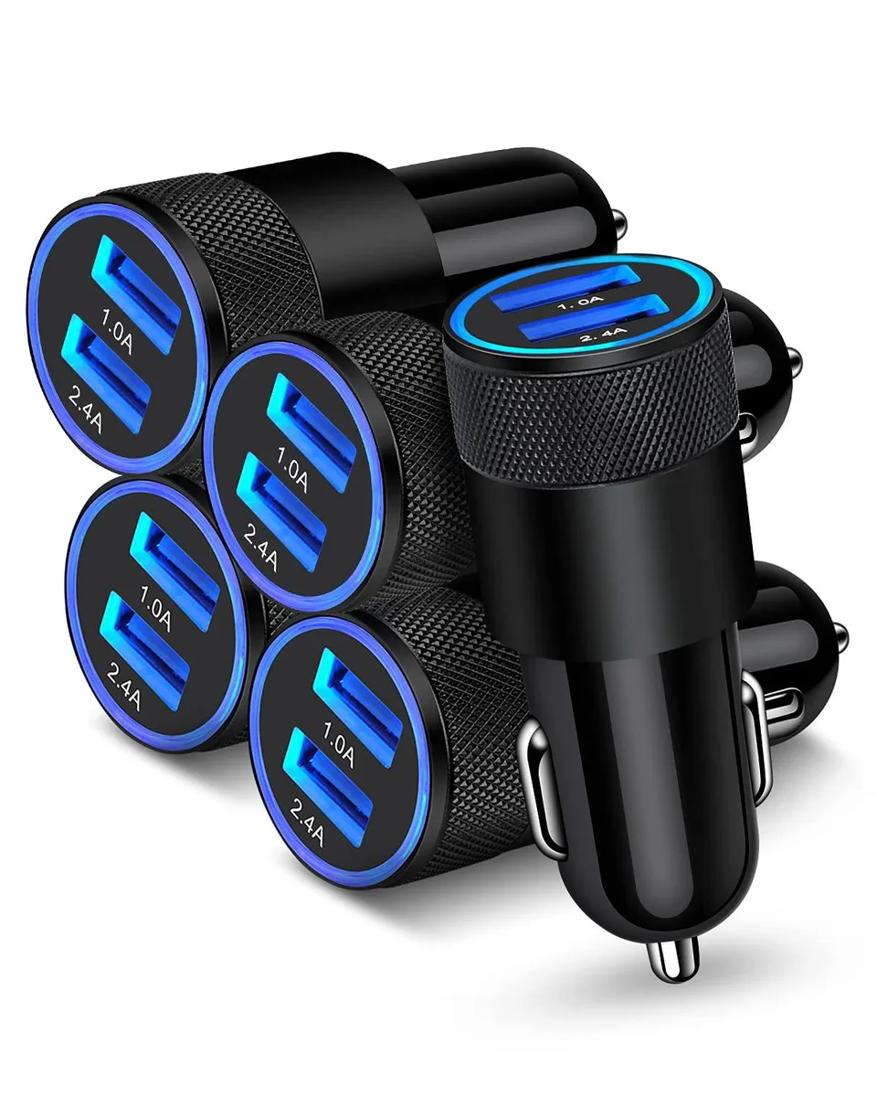 Hamzan Hamzan 5-pack 3.4A Dual USB Car Charger — product photo
