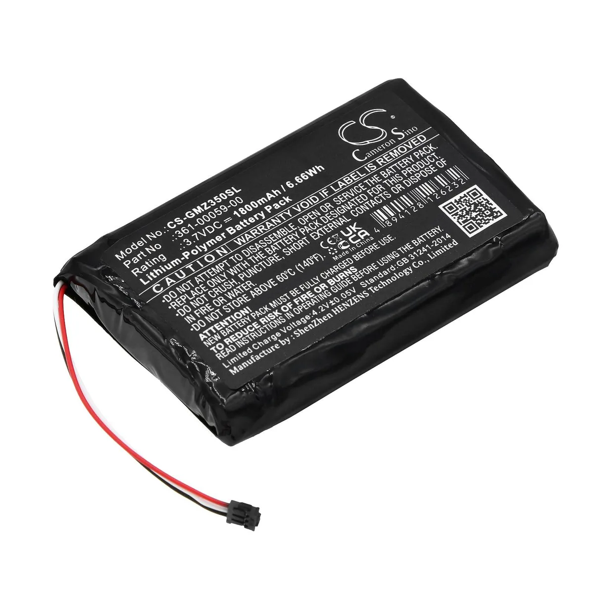  Cameron Sino 1800mAh 3.7V Battery for Garmin ZUMO 340LM 350LM 390LM — product photo