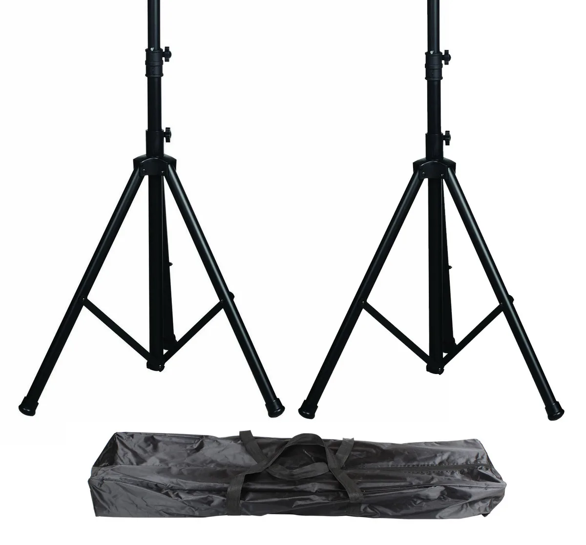 ABL Corp ABL Corp Speaker Stands Pair 45-72" Height 1.42" Tube Black Bag — product photo