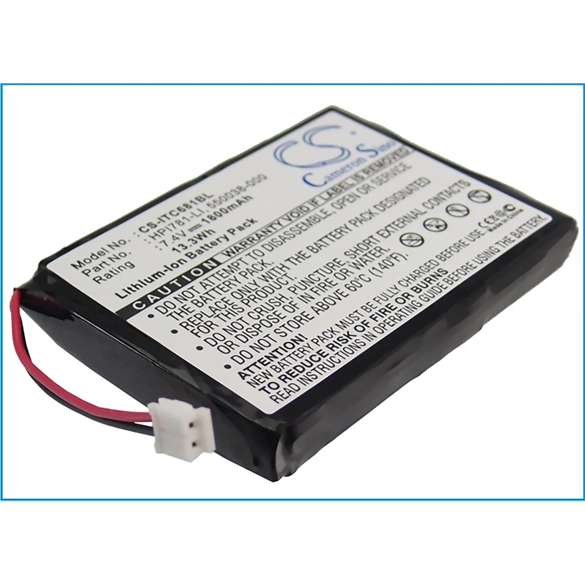 Centenex Electronics Centenex Electronics DS-CS-ITC681BL 7.4V 1800mAh Li-ion Barcode Battery — product photo