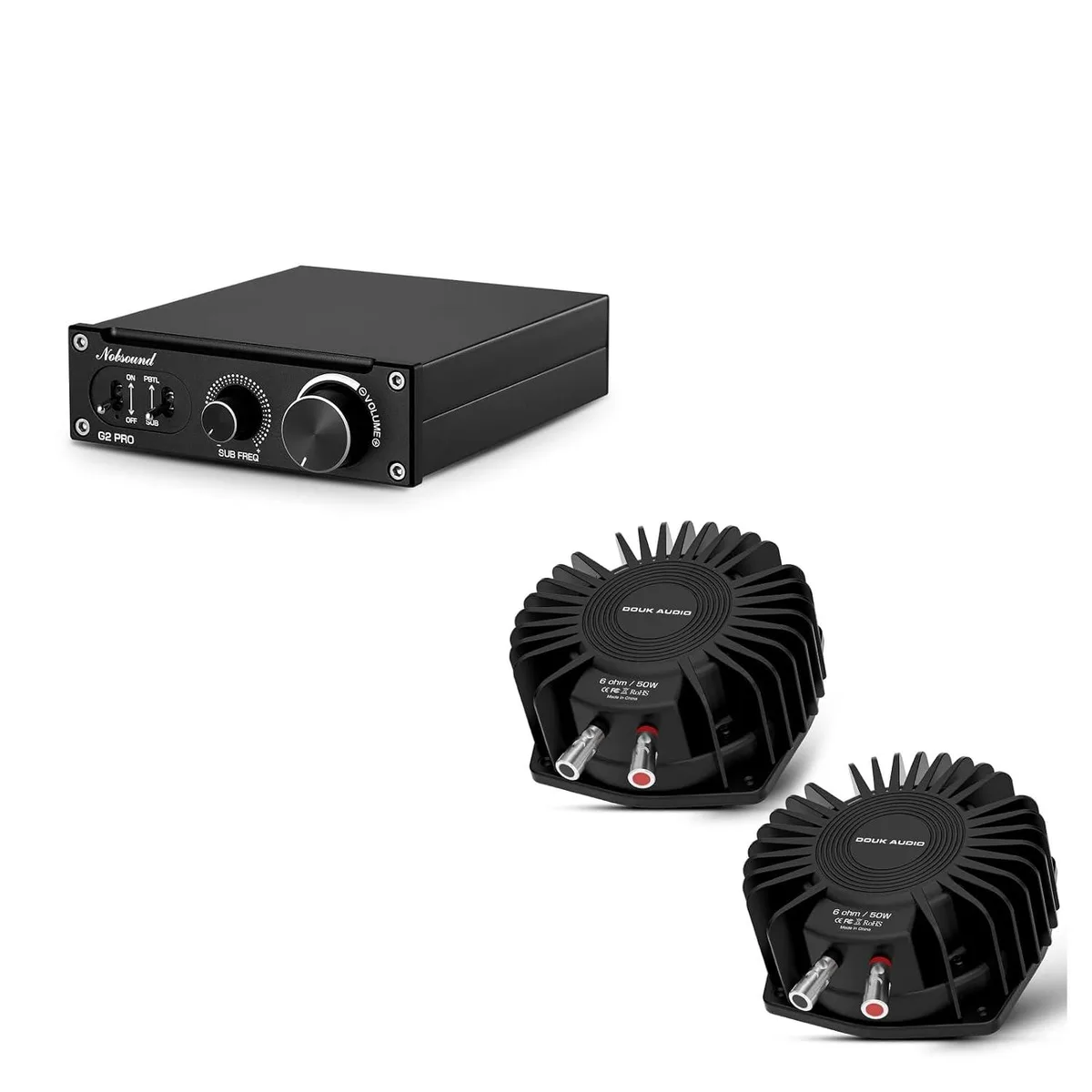 LORDWORLD LORDWORLD G2 PRO 300W Amplifier + BS-1 50W Bass Shaker Bundle streaming audio — product photo