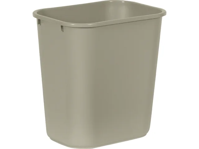 Rubbermaid Commercial Rubbermaid Commercial 295600BGCT 7 gal Rectangular Wastebasket Beige 12 Pack — product photo