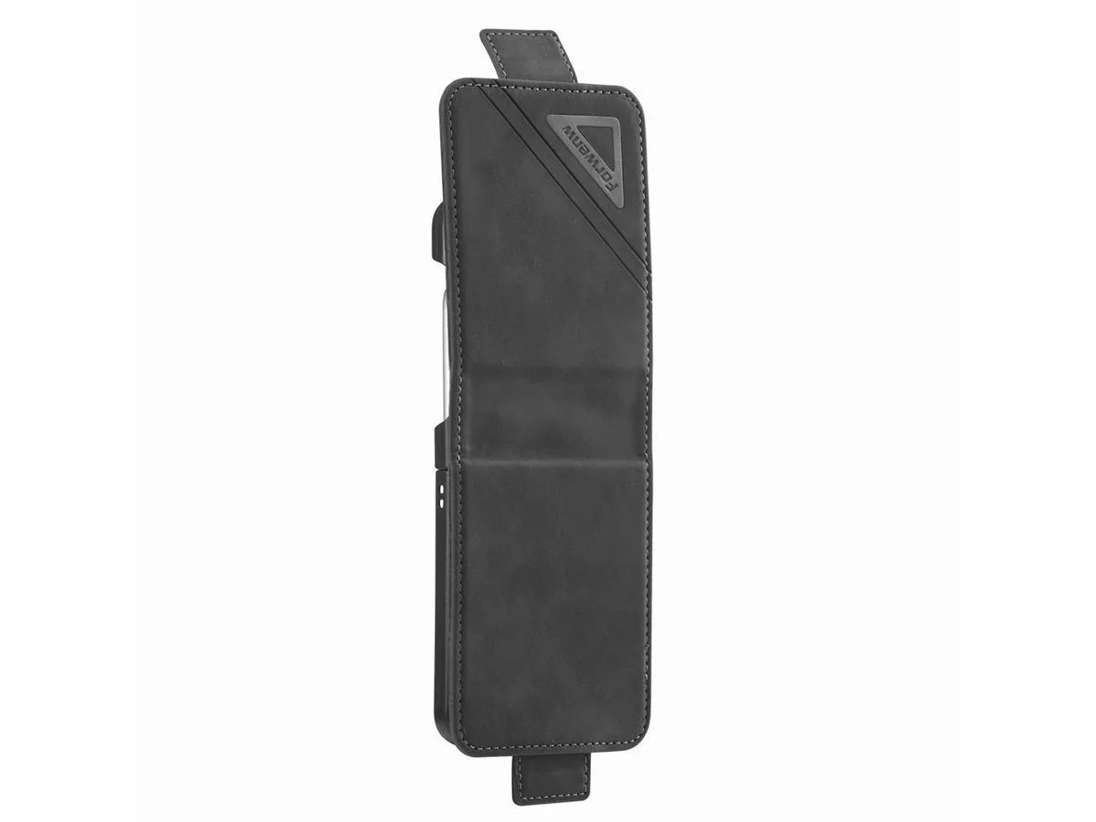 BONAEVER BONAEVER Samsung Galaxy Z Fold 4 5G Case PU Leather TPU Bumper Card Holder Stand Magnetic Flip Wallet Black — product photo