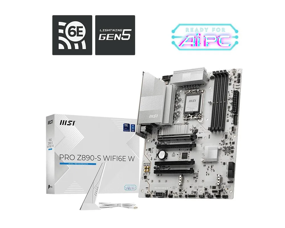 MSI MSI PRO Z890-S WIFI6E W Intel motherboard — product photo