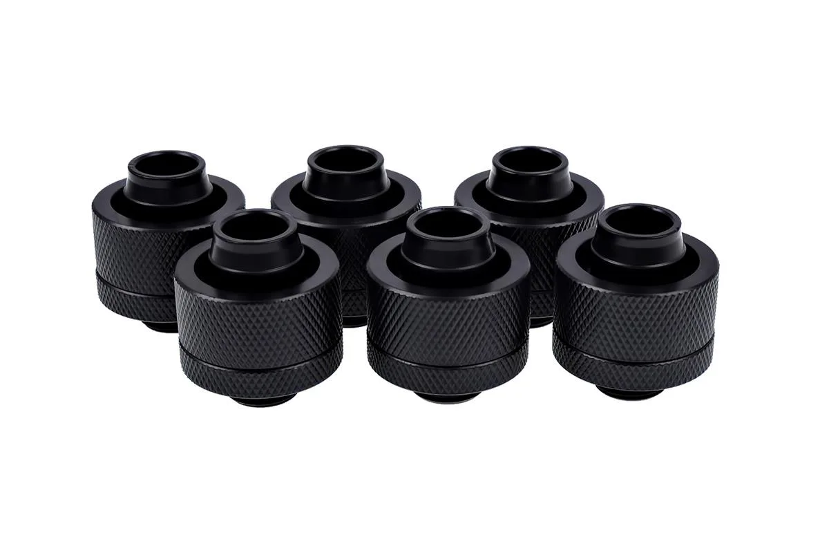 Alphacool Alphacool Eiszapfen G1/4" 13mm ID 19mm OD Compression Fitting Black 6 Pack — product photo