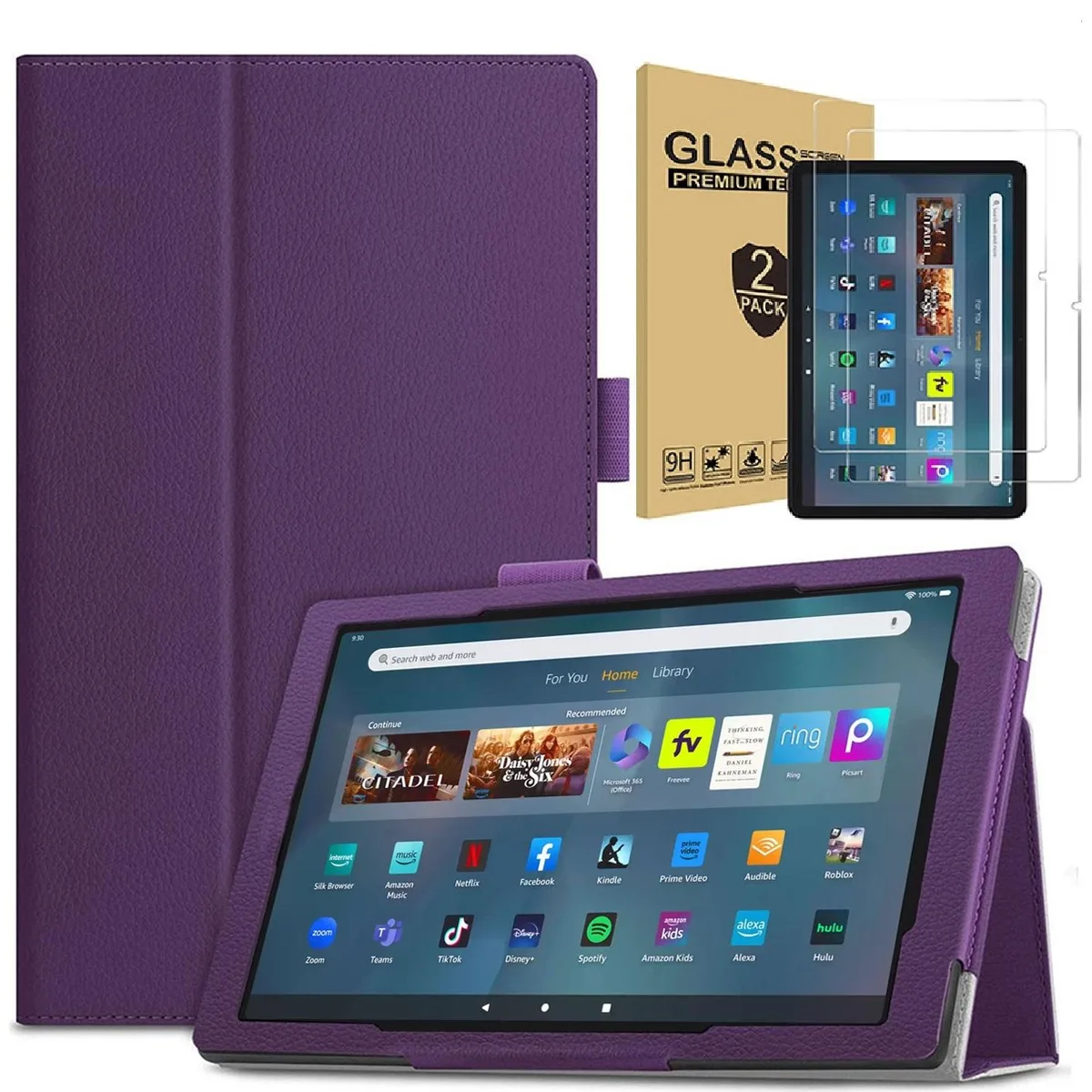 anicestore anicestore Amazon Fire Max 11 Case + 2 Tempered Glass Purple — product photo