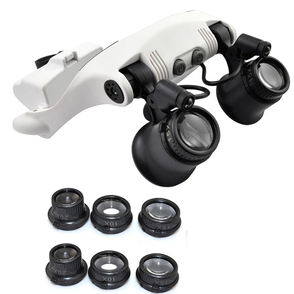 iKKEGOL iKKEGOL 30426 10X 15X 20X 25X LED Double Eye Magnifier Watch Accessory — product photo