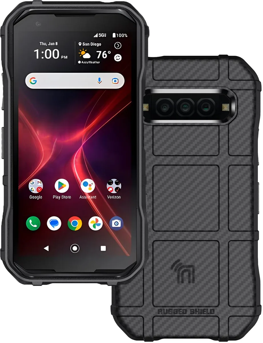 Nakedcellphone Nakedcellphone Special Ops Rugged Shield Case for Kyocera DuraForce Pro 3 - Black Carbon Fiber — product photo