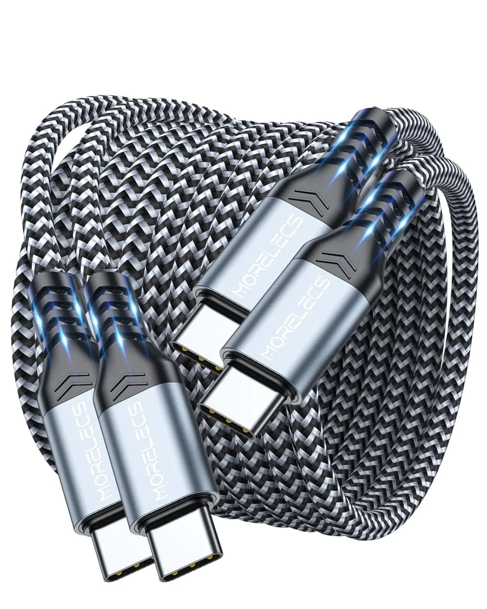 KEHIPI KEHIPI 2Pack USB C to USB C Cable 6.6ft 60W Black White — product photo