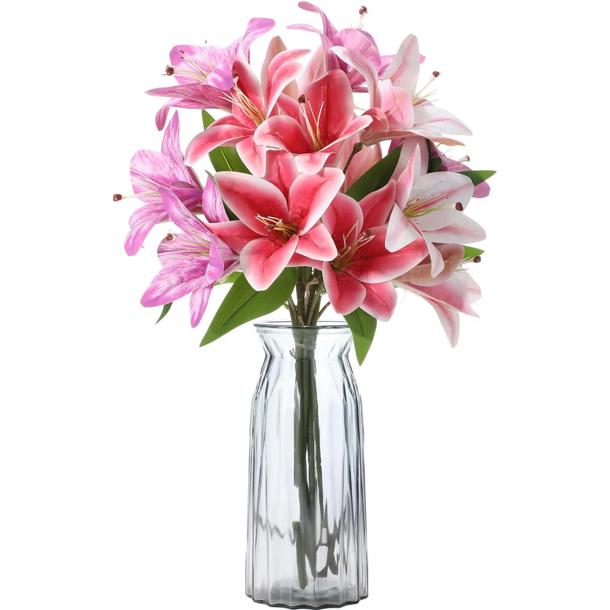  Thiccywoov 6-Piece Artificial Lily Floral Arrangement 22.8in Assorted Colors — product photo