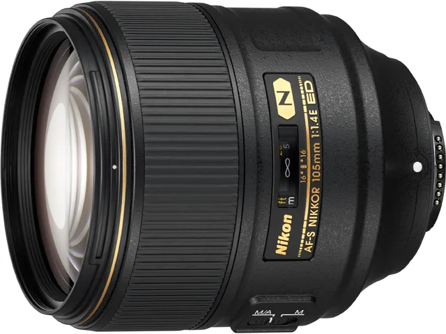 Nikon Inc Nikon Inc 20064 AF-S NIKKOR 105mm f/1.4E ED camera lens — product photo