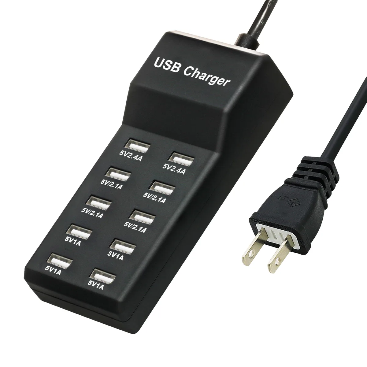 KEHIPI KEHIPI YC-A10 10-Port USB Charger 50W Black — product photo