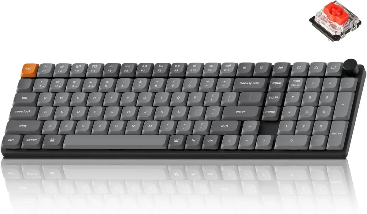 TUKO TUKO K17 Max 96% Wireless Mechanical Gaming Keyboard White LED Red Switch — product photo