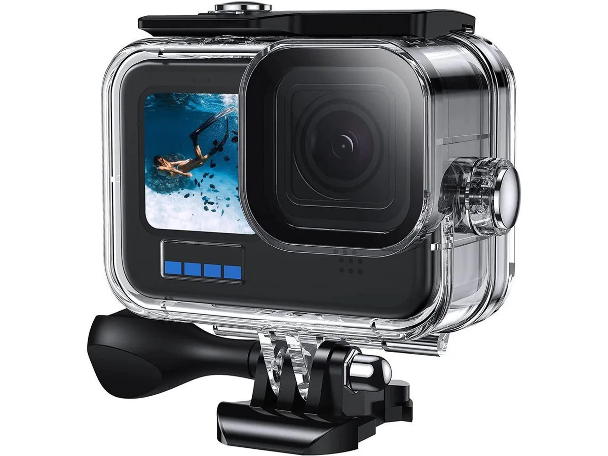 BONAEVER BONAEVER Waterproof Dive Housing for GoPro Hero 11 10 9 Black 60M 196FT with Bracket Mount — product photo