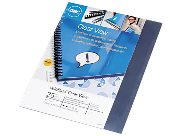 Swingline Swingline 9743070 VeloBind Presentation Covers Clear 11 x 8-1/2 25 Pack binding — product photo
