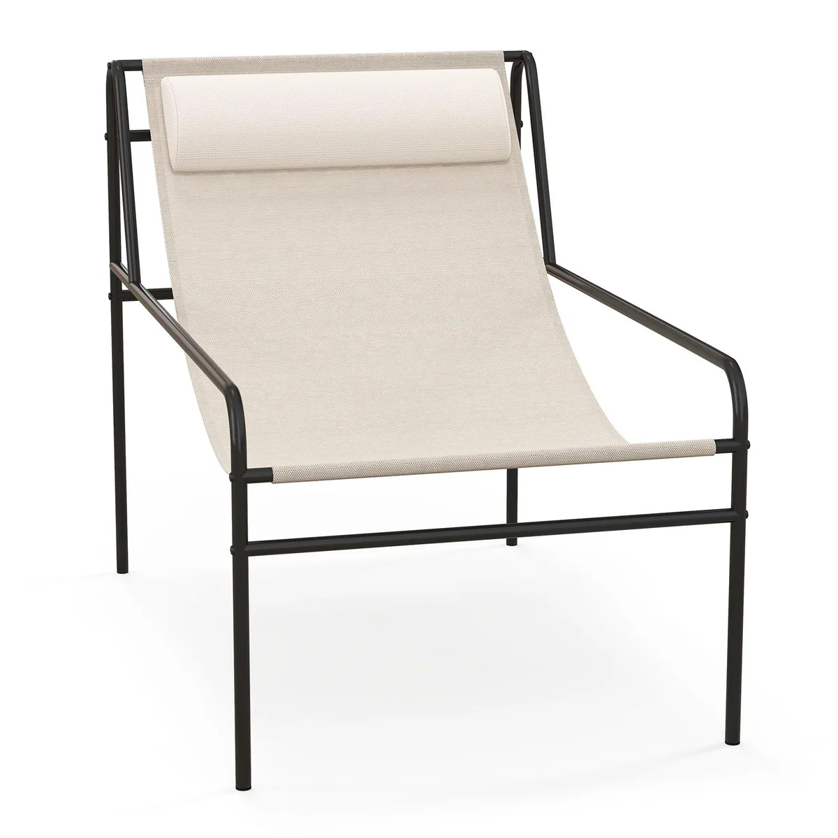 SlickBlue SlickBlue Patio Sling Lounge Chair Beige 37x24.5x30 350 lbs — product photo