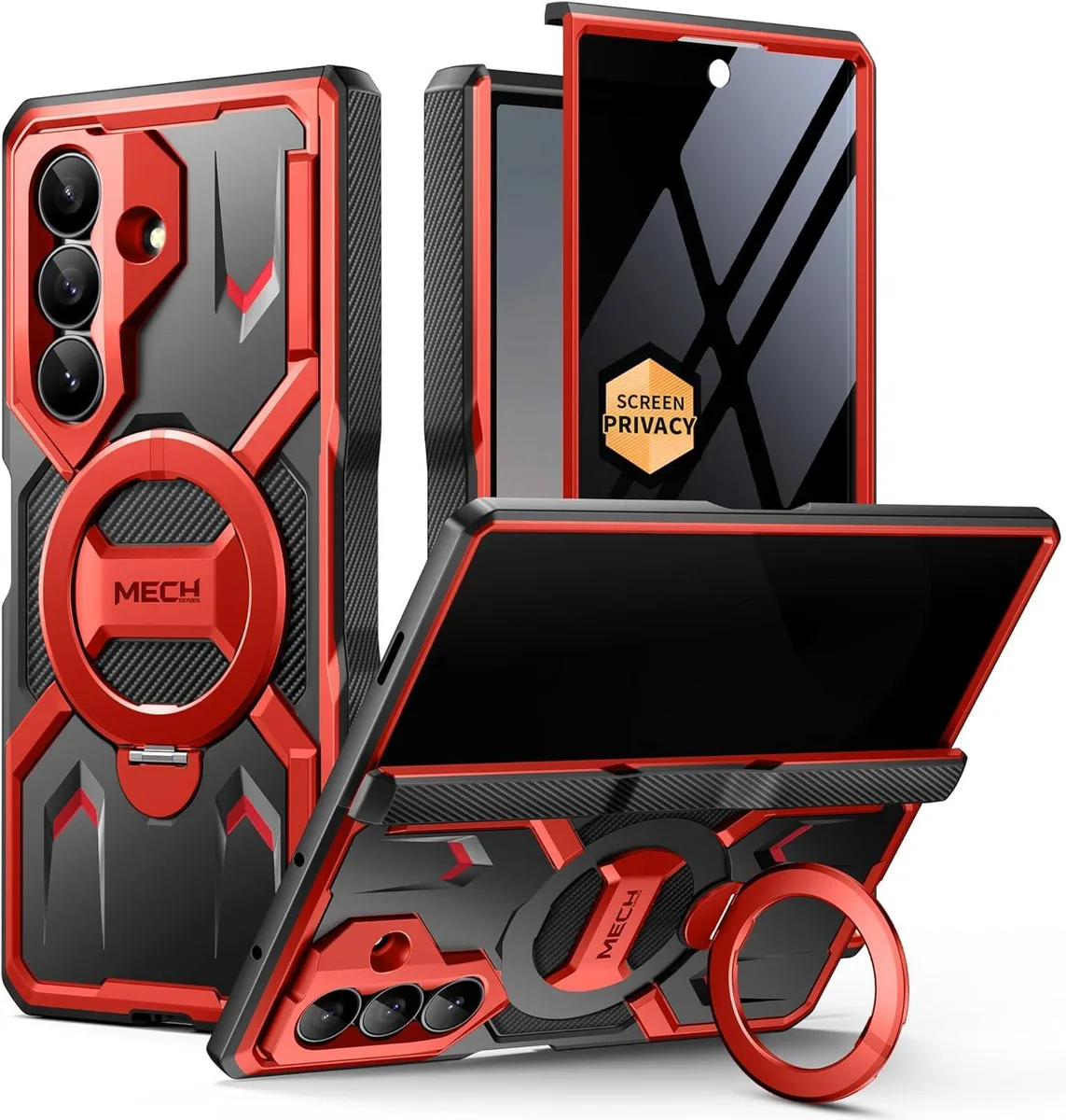 BFKK BFKK 360° Spin Magnetic Stand Case for Z Fold 7 Red — product photo