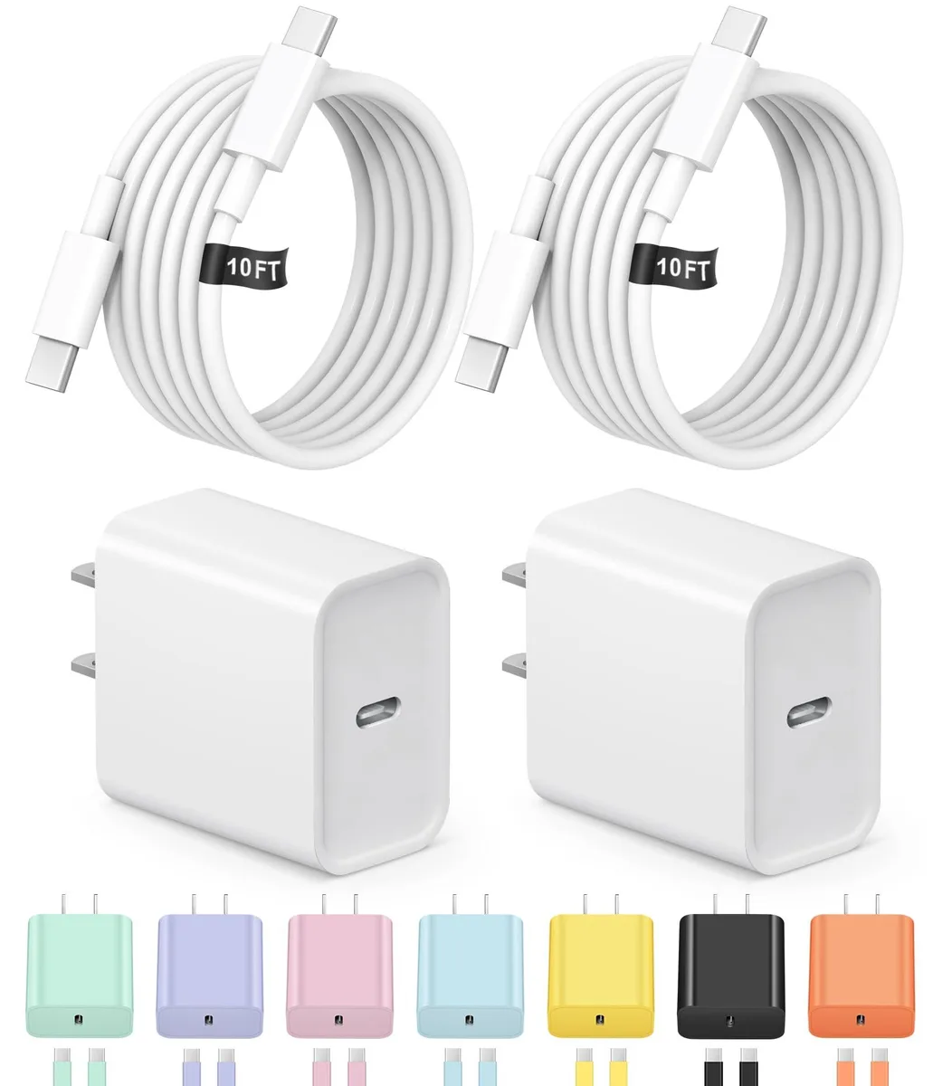  Novobit 25W USB-C Charger 10ft White 15A 120V — product photo