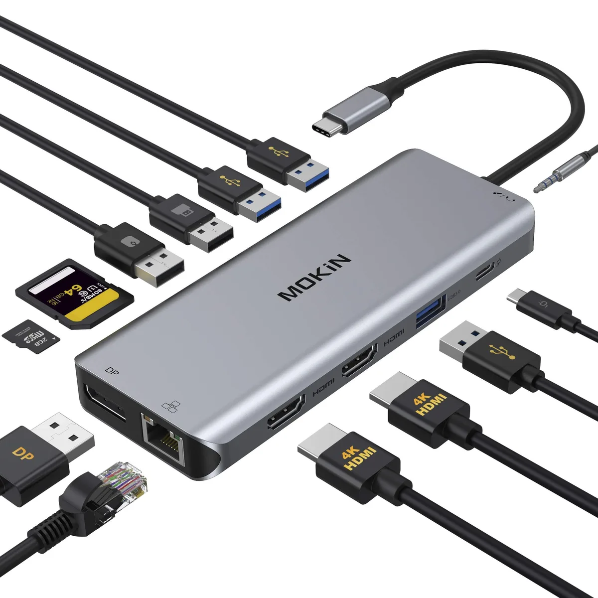 KEHIPI KEHIPI MUC0219US 13 in 1 docking station 2HDMI+DP — product photo