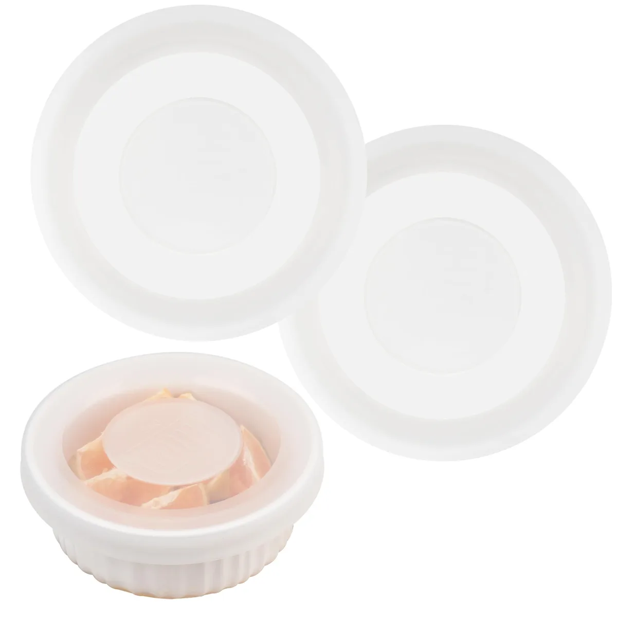 Silicone Lids for CorningWare 16 Ounce Round Dish 2 Pack — product photo