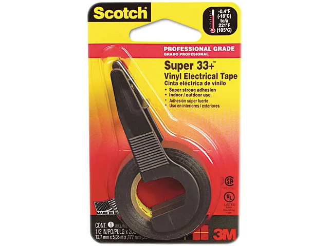 3M 3M 194 Super 33+ Electrical Tape 200" Roll Black — product photo