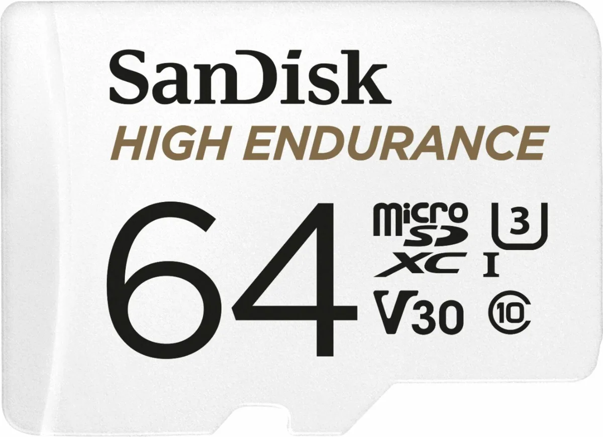SanDisk SanDisk High Endurance 64GB microSDXC UHS-I V30 memory card — product photo