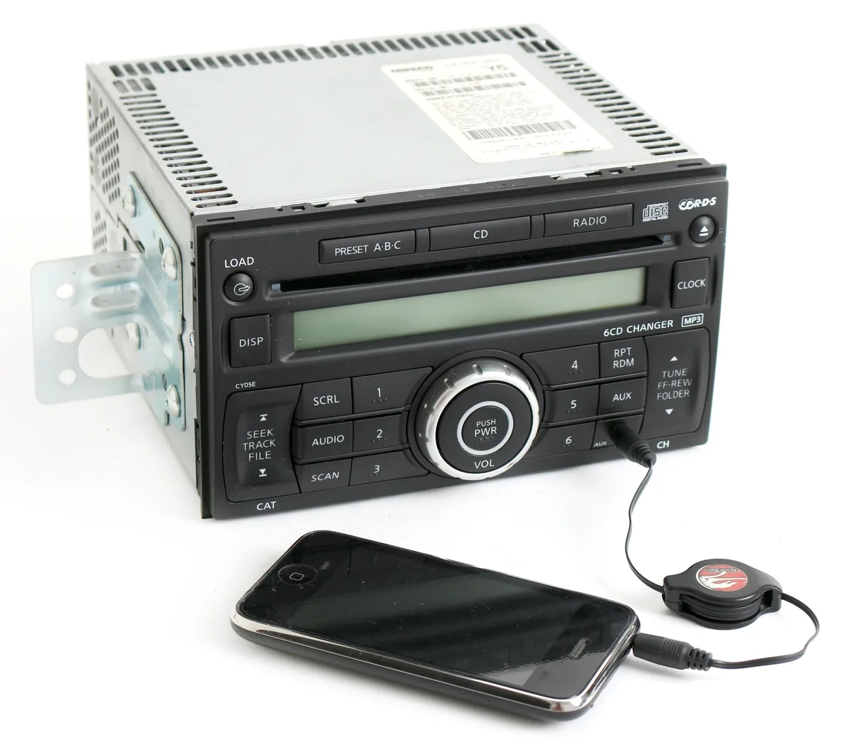 1 Factory Radio 1 Factory Radio 28185EM33A Receiver AM FM 6 Disc mp3 CD Aux 2007-2009 Nissan Versa — product photo