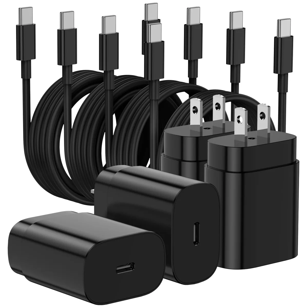  Essri CA-57T 25W USB-C charger 4-pack black — product photo