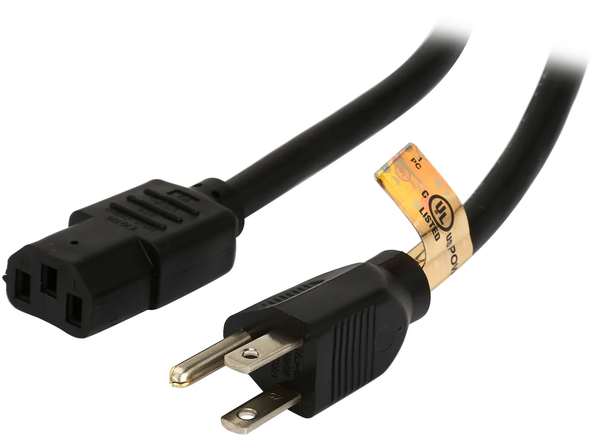 Tripp Lite Tripp Lite P007-003 3 ft 14 AWG 15A 125V NEMA 5-15P to IEC-320-C13 computer power cord — product photo