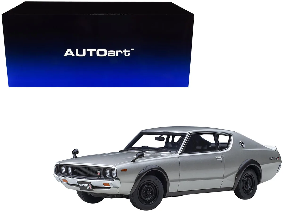Autoart Autoart Nissan Skyline 2000GT-R KPGC110 RHD Silver Metallic 1/18 vehicle — product photo