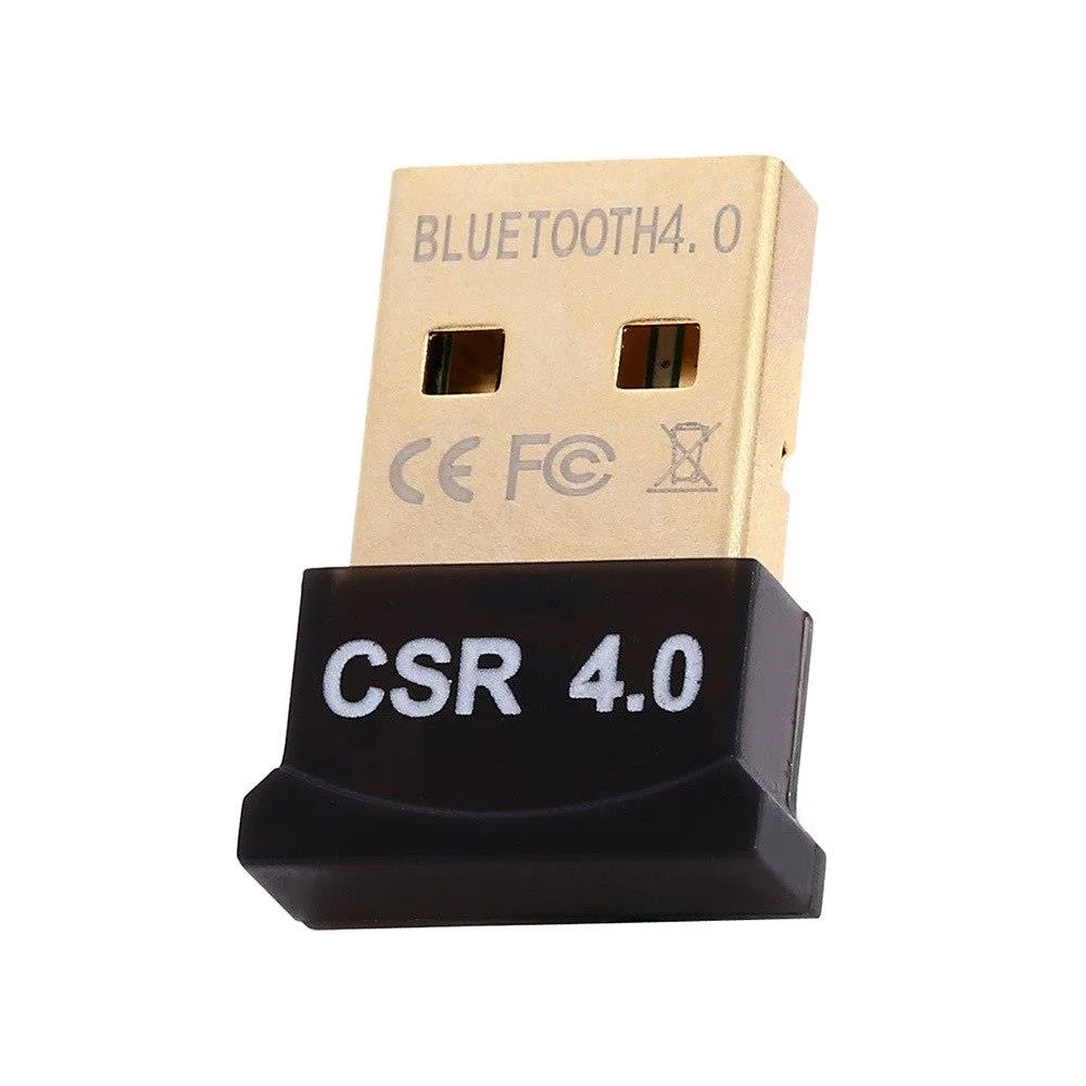 Small black USB Bluetooth 4.0 dongle metal plastic finish