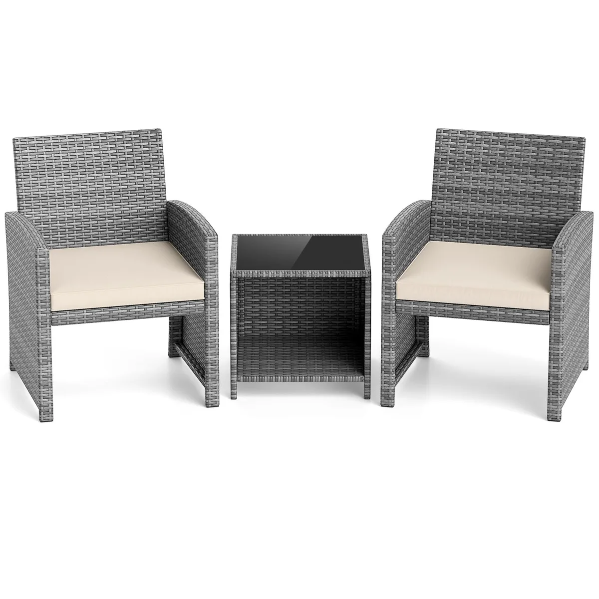 SlickBlue SlickBlue 3-Piece Patio Conversation Set White — product photo