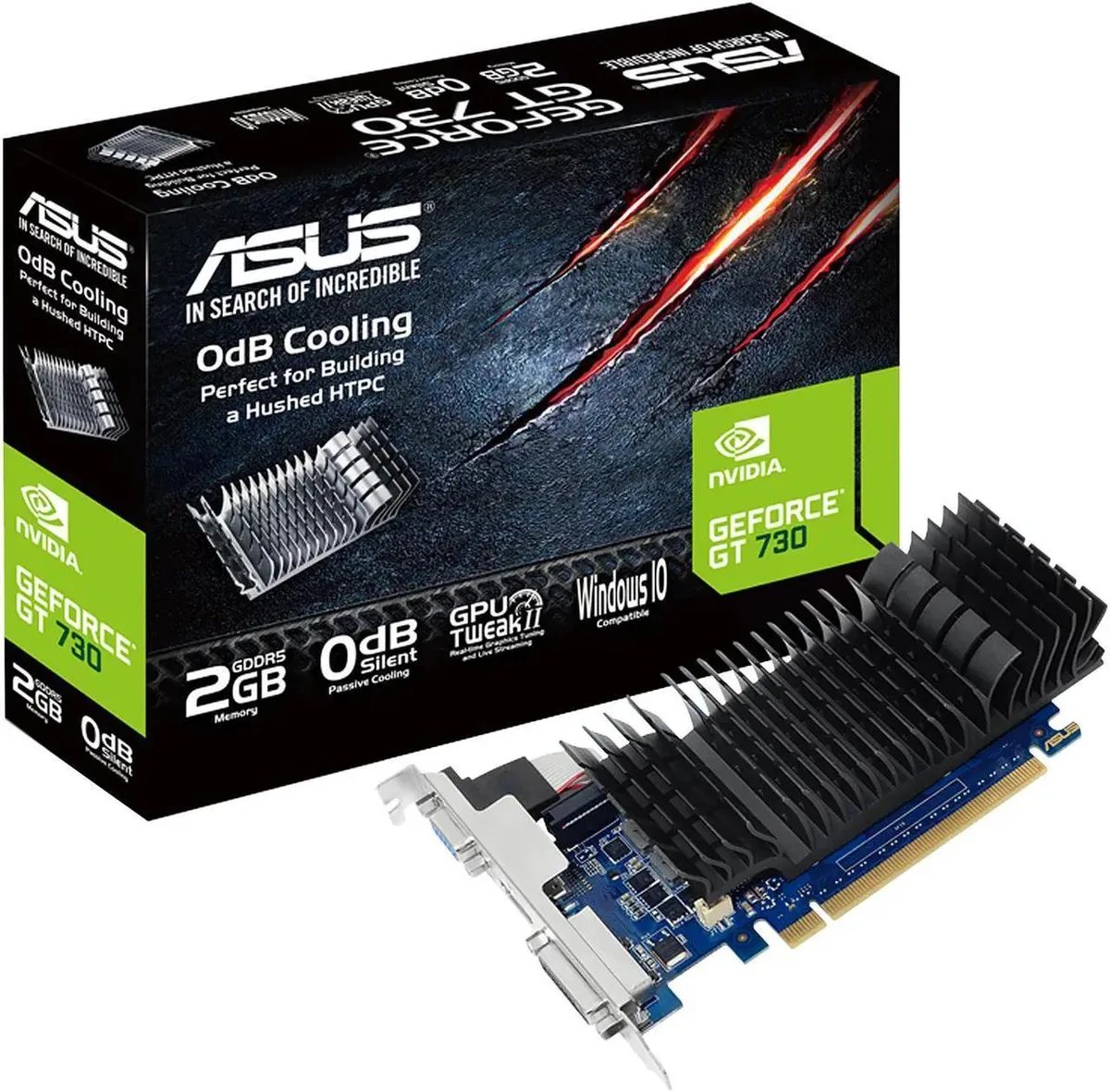 ASUS ASUS GT730-SL-2GD5-BRK GeForce GT 730 2GB GDDR5 graphics card — product photo