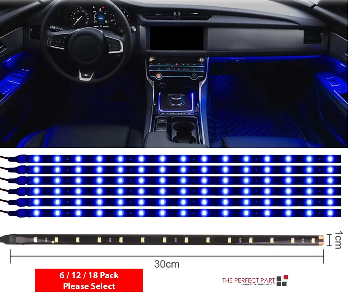 The Perfect Part The Perfect Part LED String Light 12in 15 LED IP68 Blue — product photo