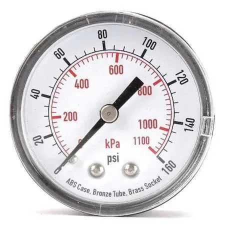 Value Brand Value Brand Commercial Pressure Gauge 0-160 psi 2 in Dial Acrylic — product photo